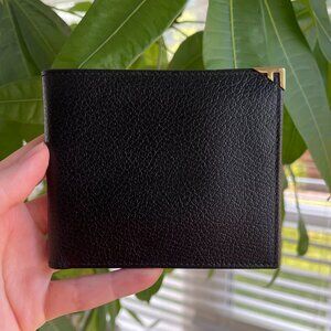 Salvatore Ferragamo Black Leather Bifold Wallet